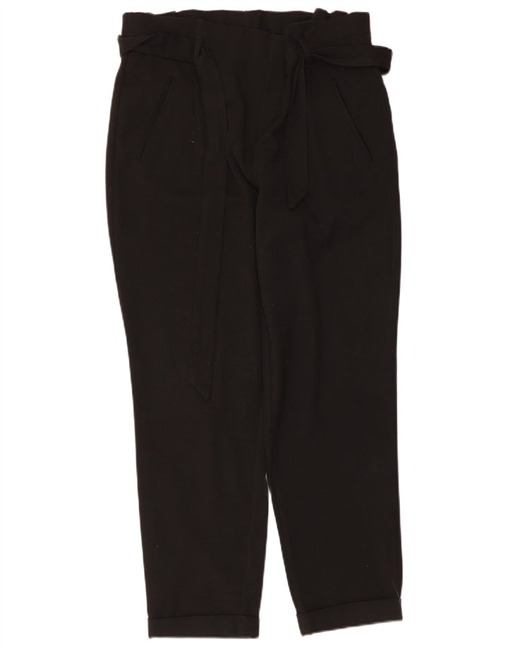 Calça feminina Zara cônica cortada média W28 L25 preta