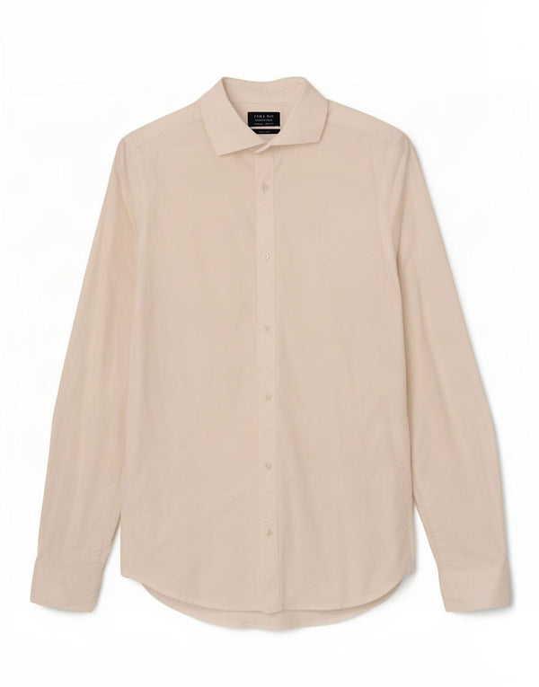 Camisa masculina Zara Super Slim Fit pequena branca