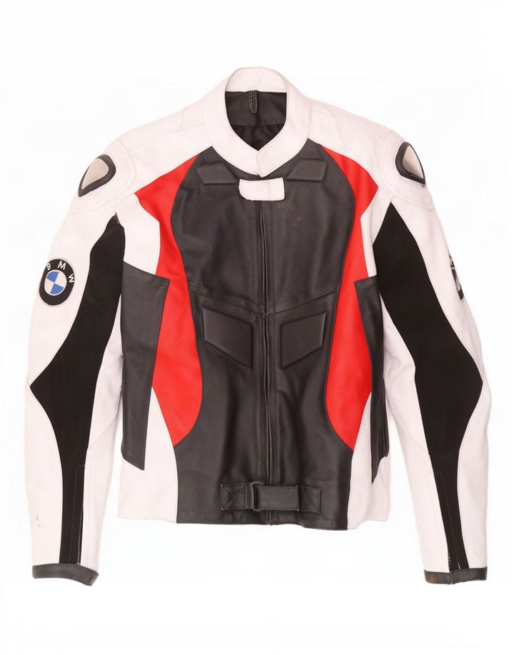Jaqueta masculina de couro BMW UK 42 XL Colorblock multicolorido