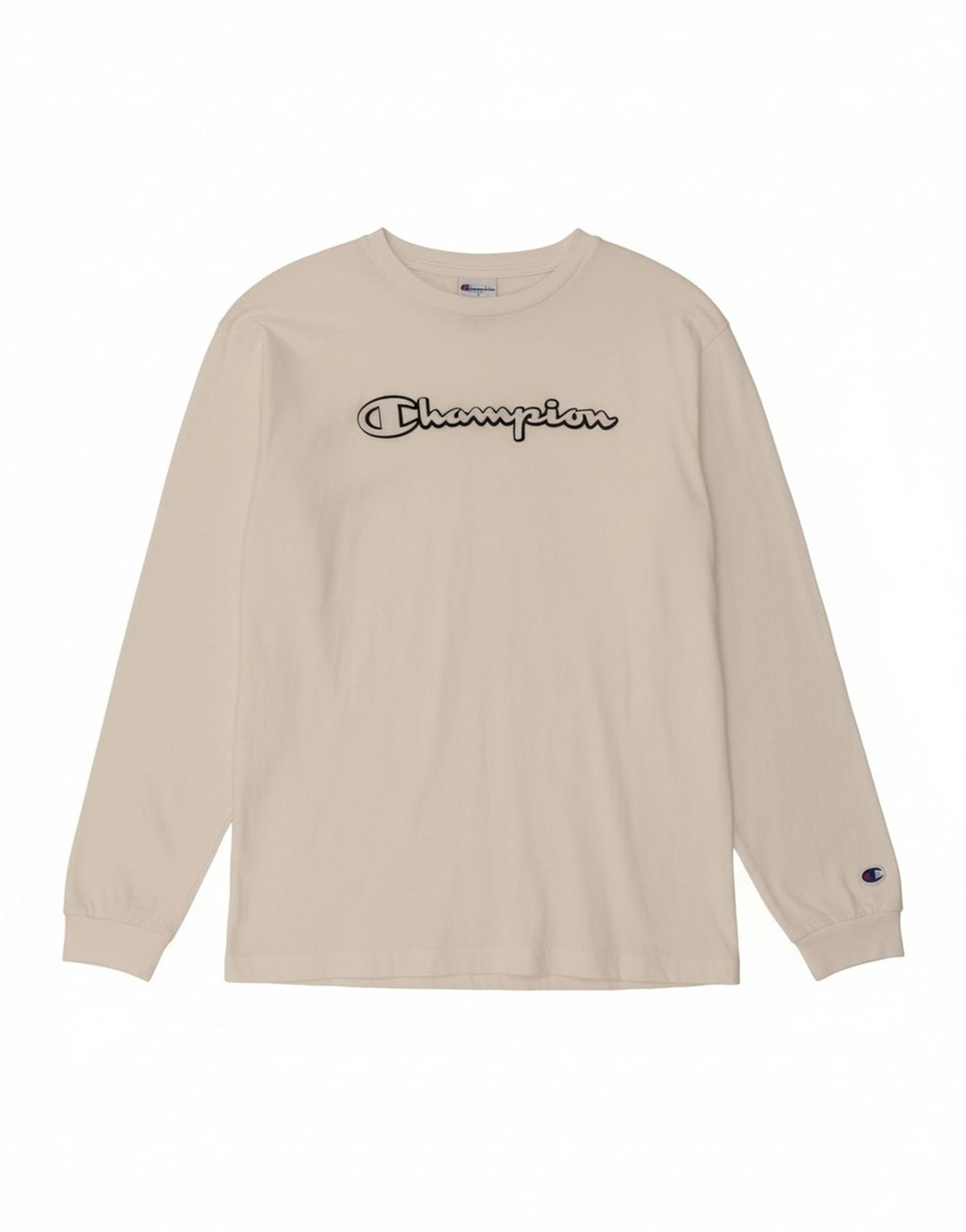 CHAMPION Top gráfico masculino manga longa 2XL algodão branco