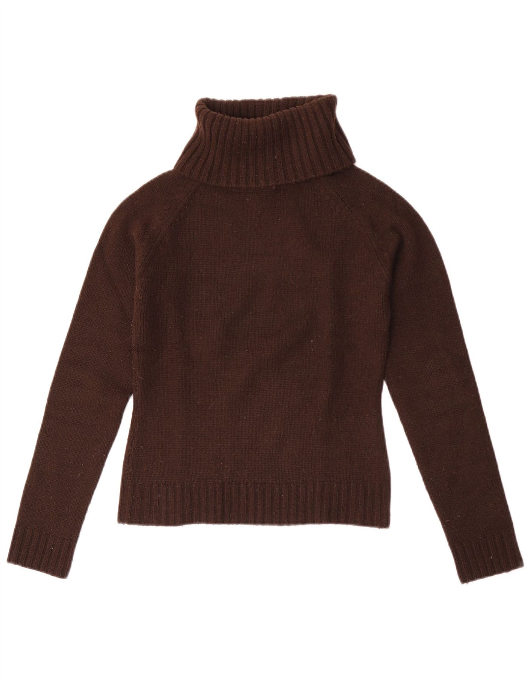 Suéter feminino Zara com gola redonda Reino Unido 10 pequeno acrílico marrom