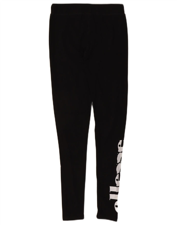 Ellesse Leggings Gráficos Femininos Reino Unido 10 Pequeno Algodão Preto
