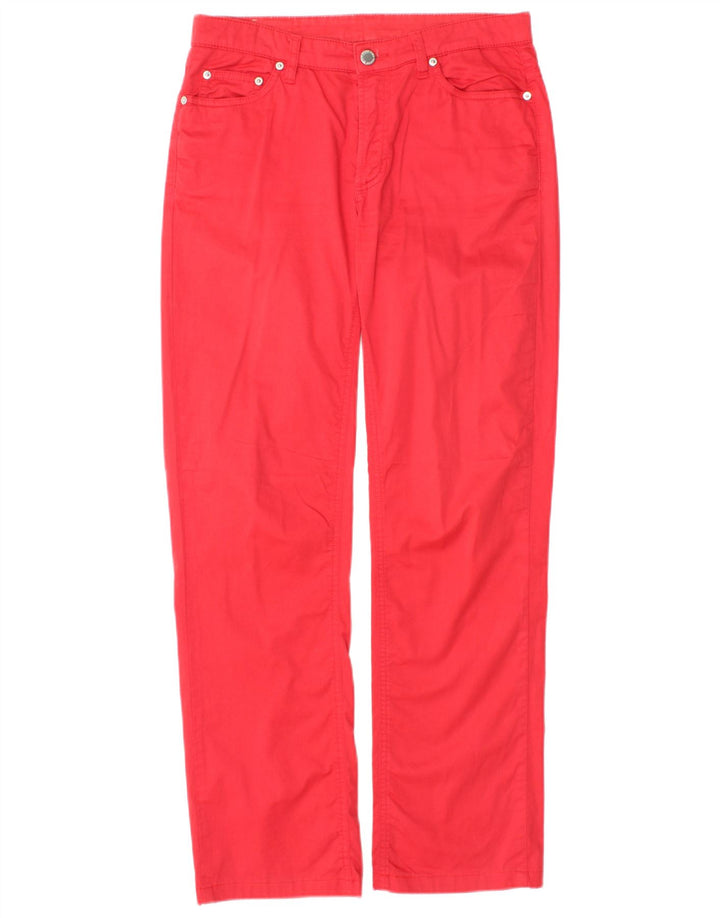 GANT Calça feminina Carol Regular Fit reta casual W28 L29 algodão vermelho