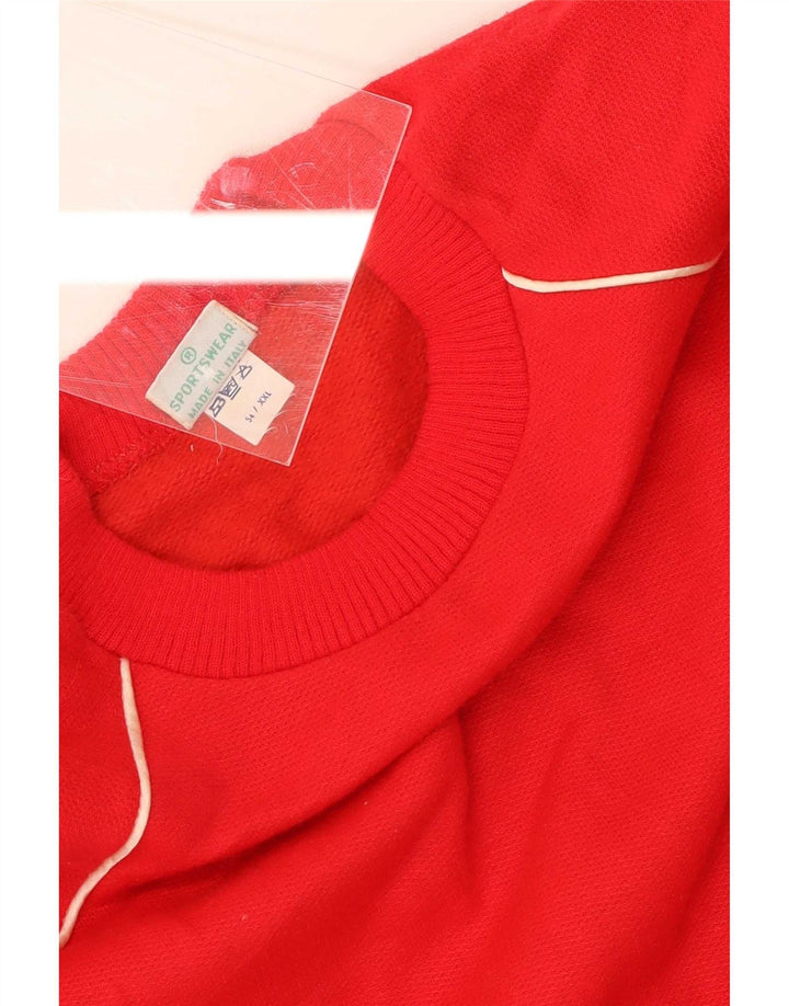 Suéter masculino vintage 2XL vermelho