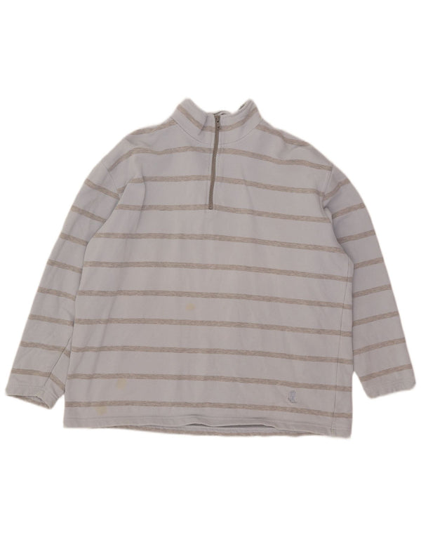 Ralph Lauren moletom feminino oversized jumper UK 12 listrado azul médio