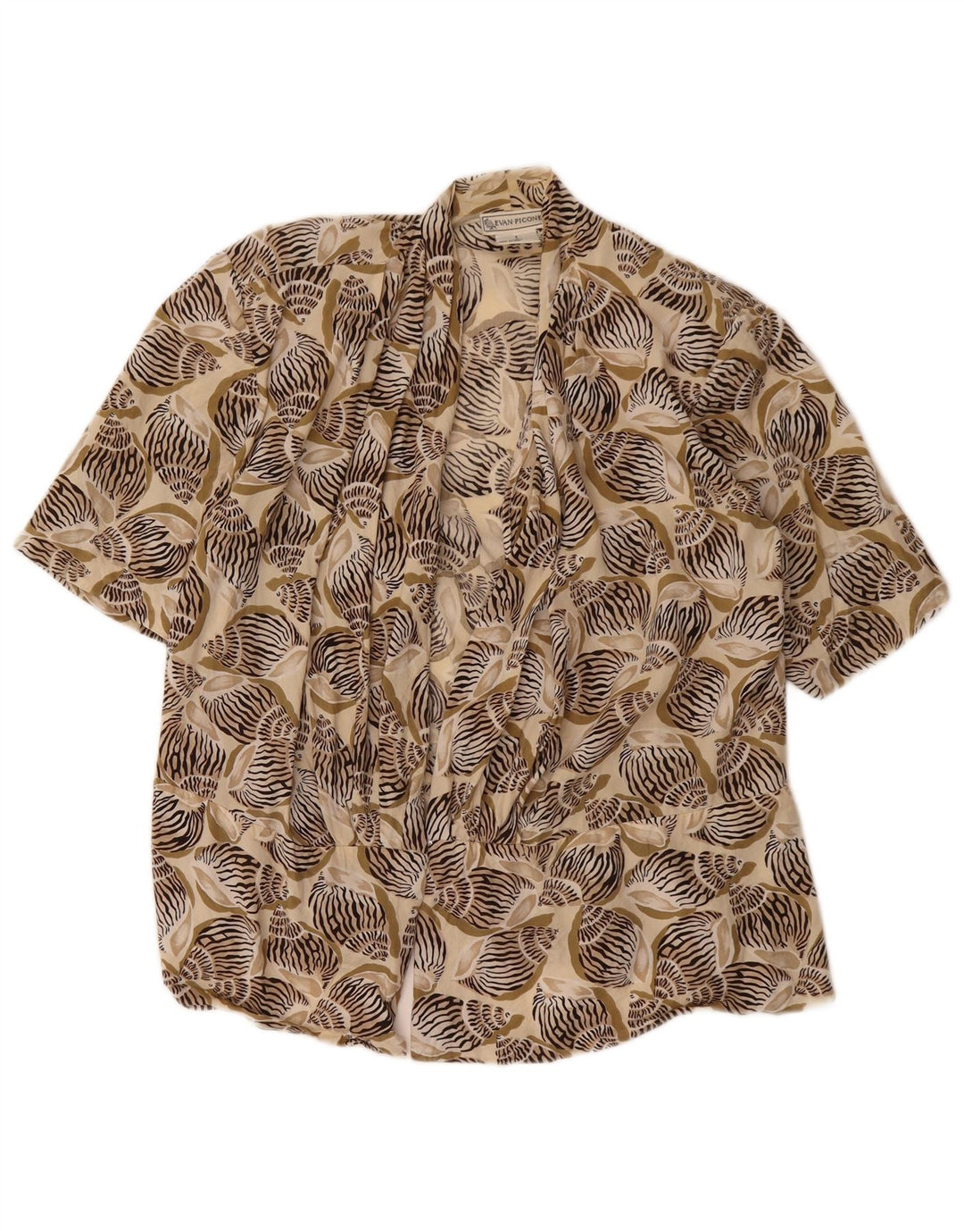 Cardigan feminino EVAN PICONE com estampa animal verde médio US 8