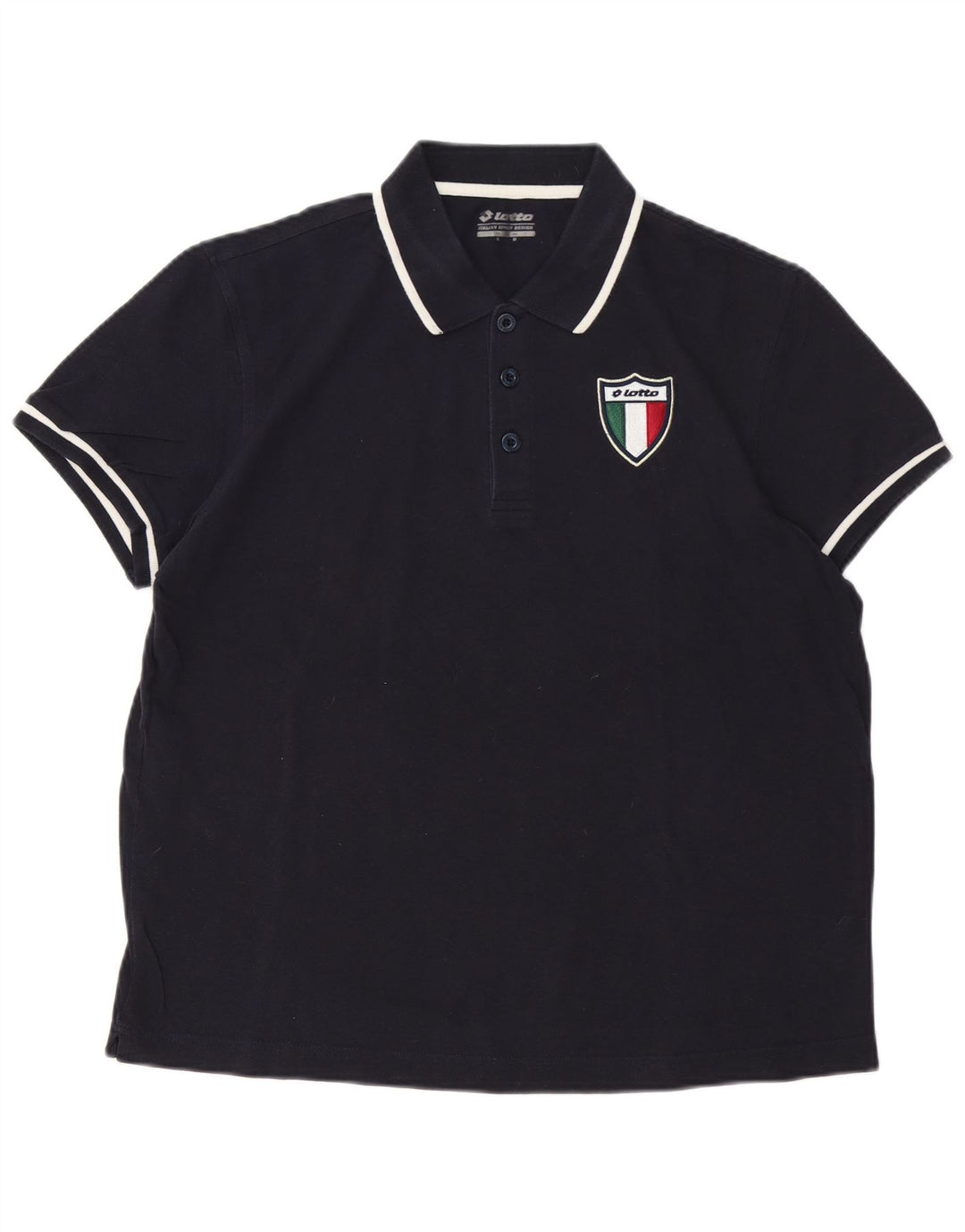 Camisa polo masculina Lotto médio algodão azul marinho