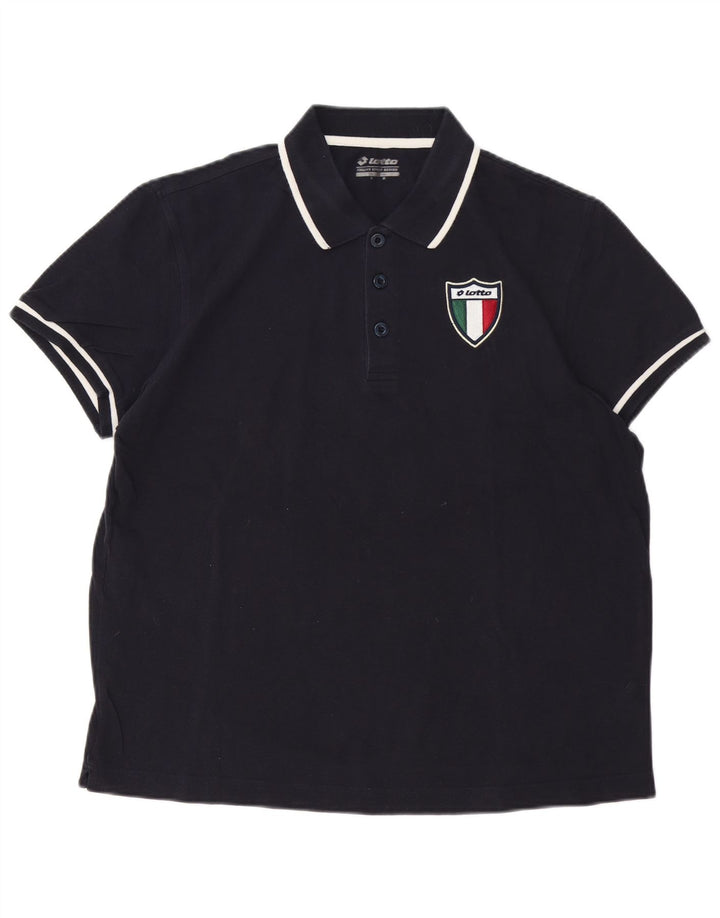 Camisa polo masculina Lotto médio algodão azul marinho