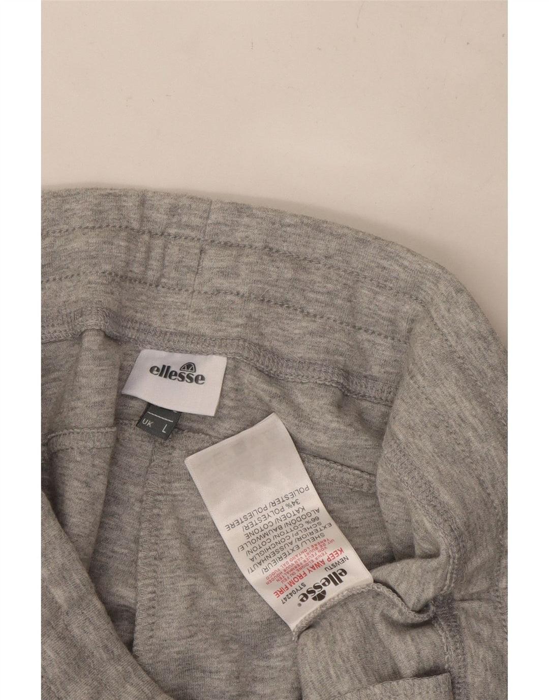 Calça de treino masculina ELLESSE grande algodão cinza