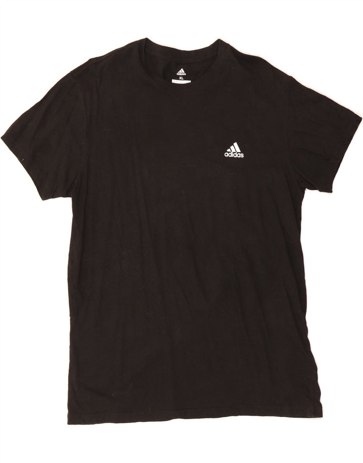 ADIDAS Mens Golf T-Shirt Top XL Black Cotton Vintage Adidas and Second-Hand Adidas from Messina Hembry 