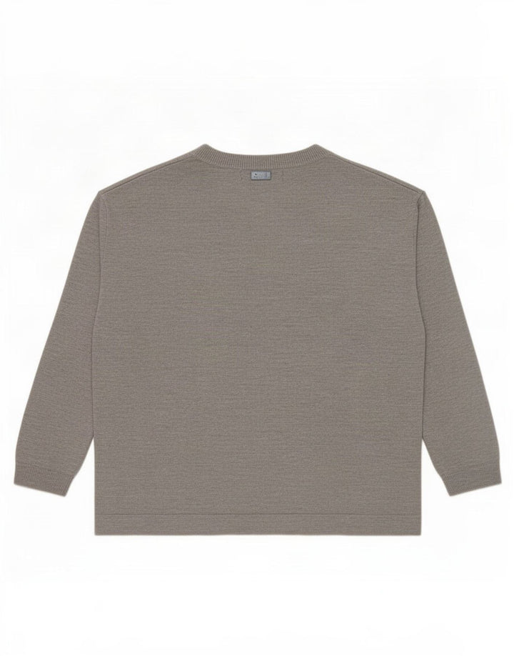Suéter feminino Marks & Spencer grande com decote em V Reino Unido 10 pequeno cinza