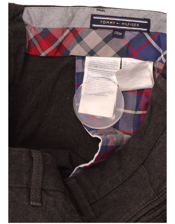 Calça Chino Masculina TOMMY HILFIGER W32 L32 Algodão Cinza