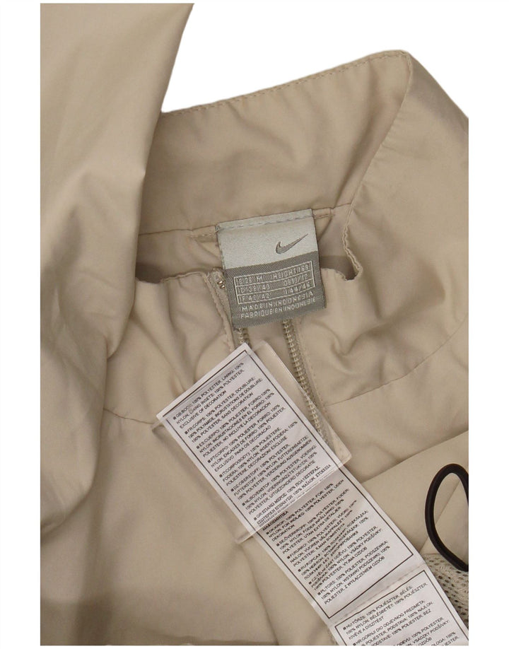 Nike Womens Tracksuit Top Jacket UK 10/12 Médio Bege Colourblock