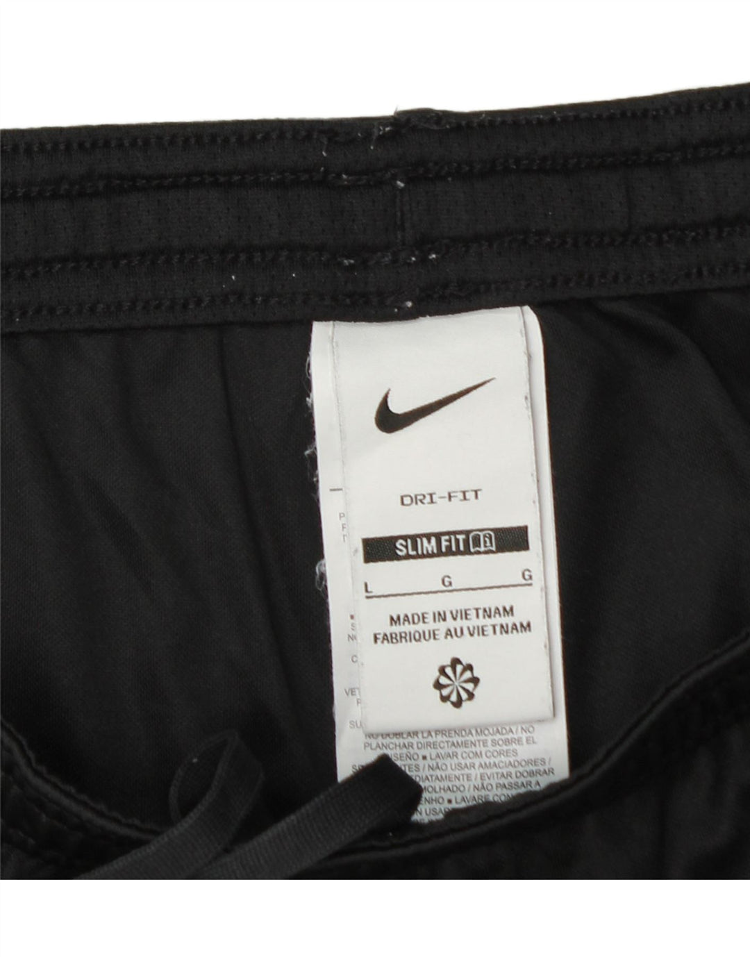 NIKE Masculino Dri Fit Slim Fit Sport Shorts Grande Preto Colourblock Poliéster