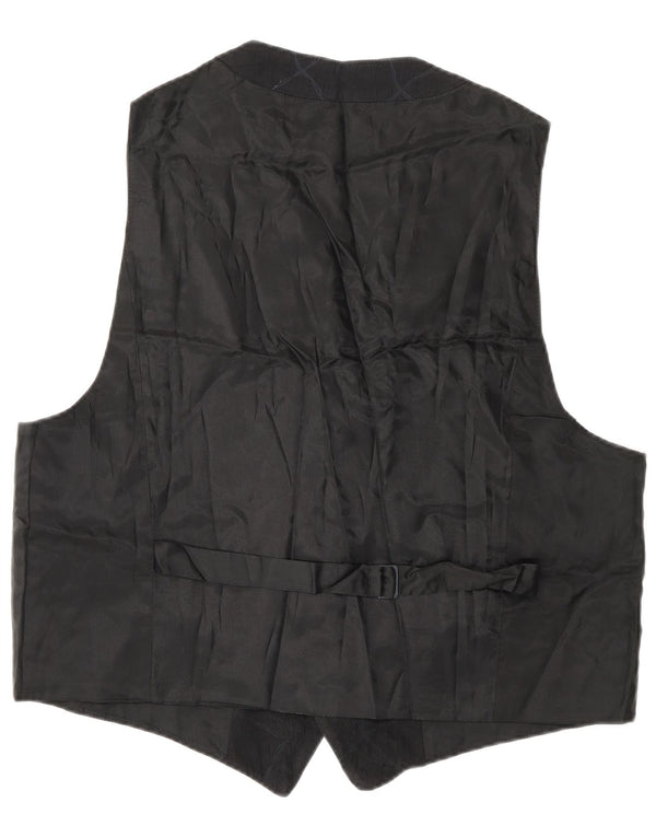 Colete masculino vintage XL preto Argyle/poliéster diamante
