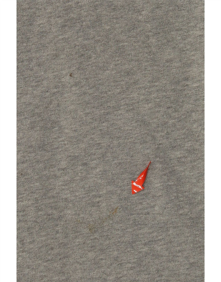 TOMMY HILFIGER Suéter masculino com capuz gráfico cinza médio algodão colorblock