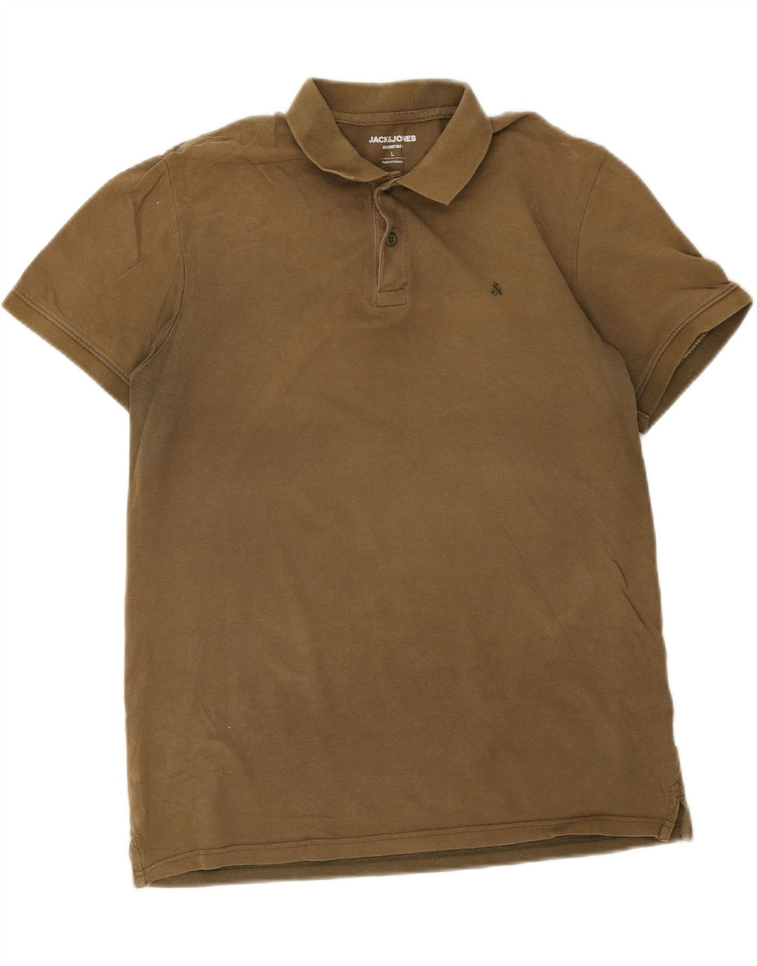 Camisa polo masculina Jack & Jones grande cáqui