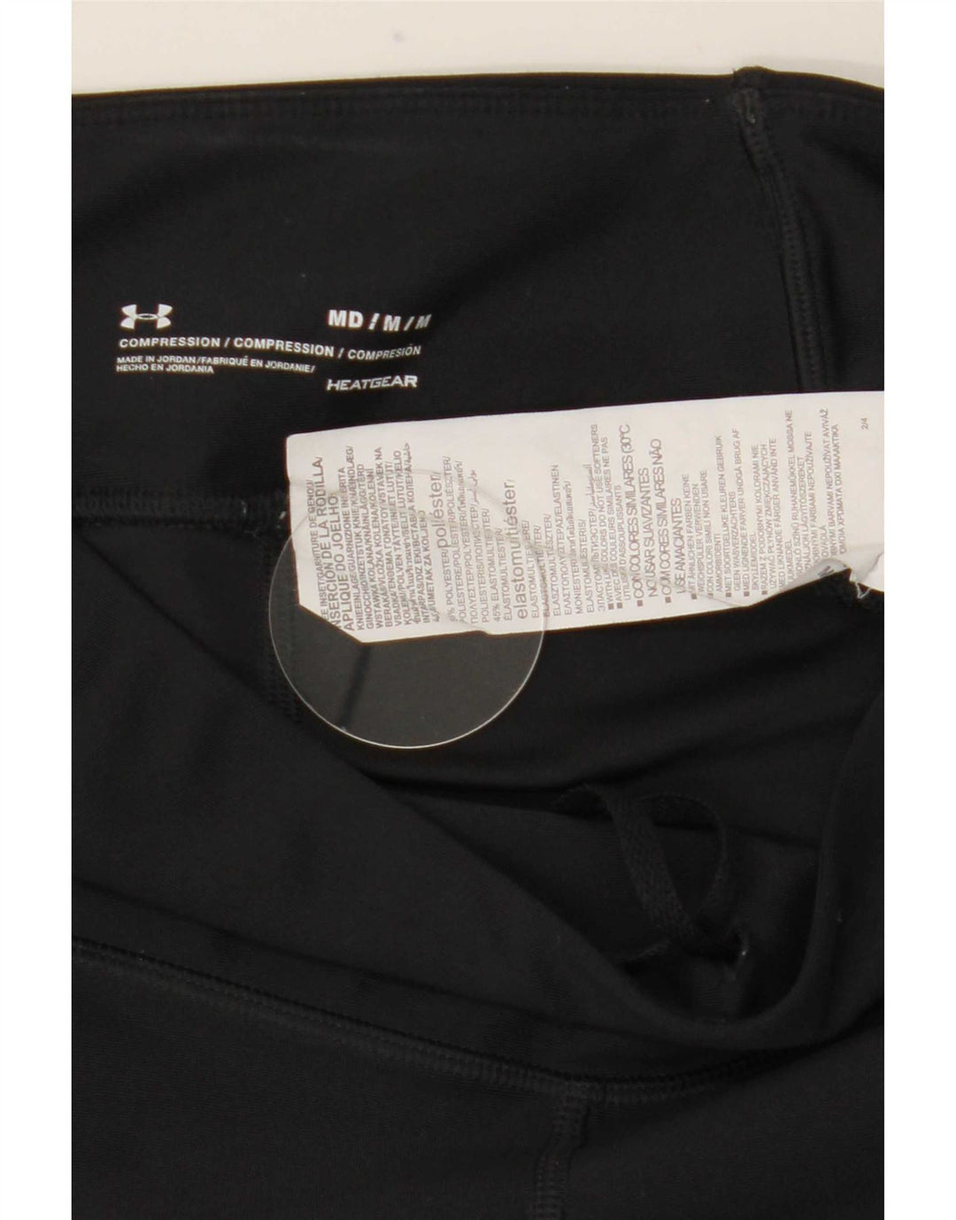 Under Armour Womens Heat Gear Leggings UK 12 poliéster preto médio