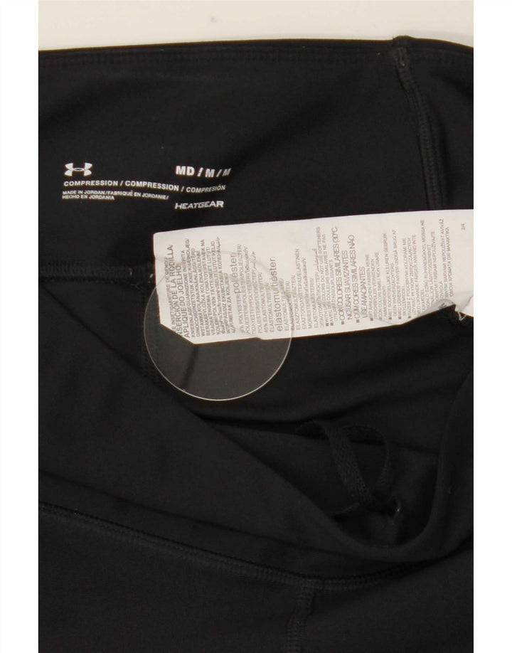 Under Armour Womens Heat Gear Leggings UK 12 poliéster preto médio