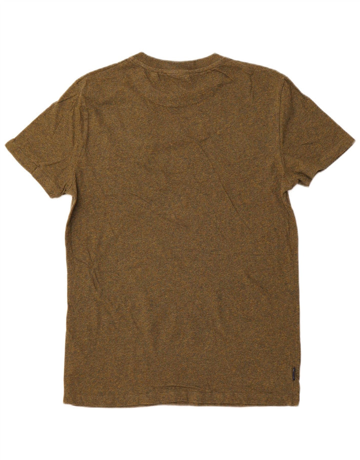 Camiseta masculina SUPERDRY Top médio de algodão cáqui