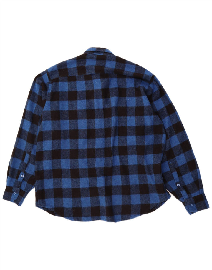 Camisa masculina de flanela lenhador BENETTON grande azul guingão