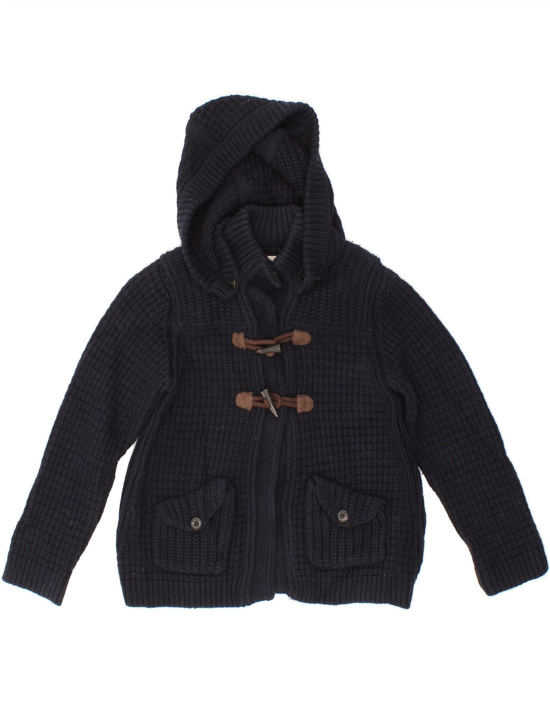 MASSIMO DUTTI Girls Hooded Cardigan Sweater 5-6 Years Navy Blue Vintage Massimo Dutti and Second-Hand Massimo Dutti from Messina Hembry 