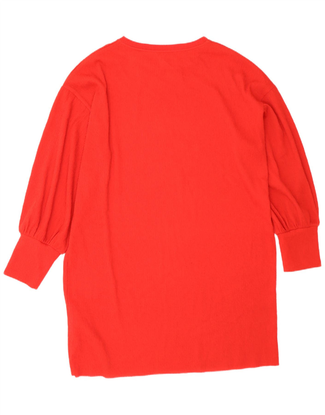 Zara Vestido feminino de manga comprida e grande tamanho para barraca Reino Unido 16 grande poliéster vermelho