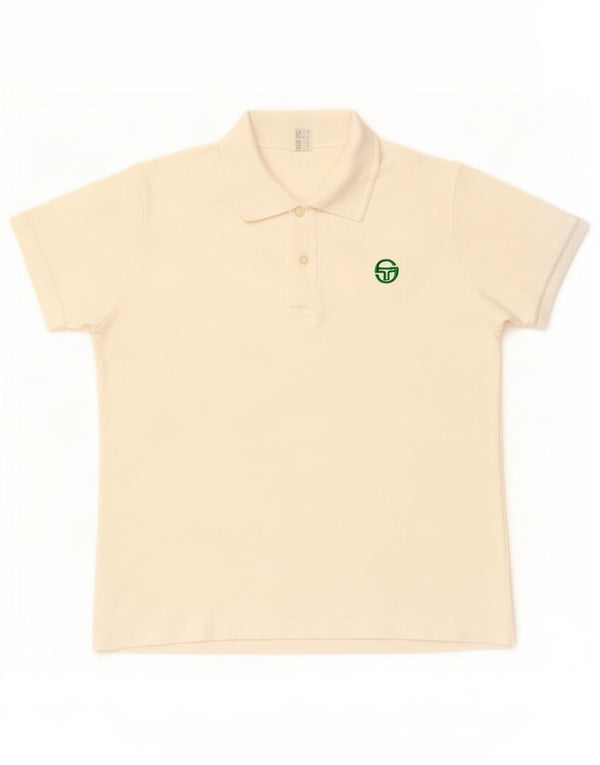 Sergio Tacchini Camisa polo masculina média off white