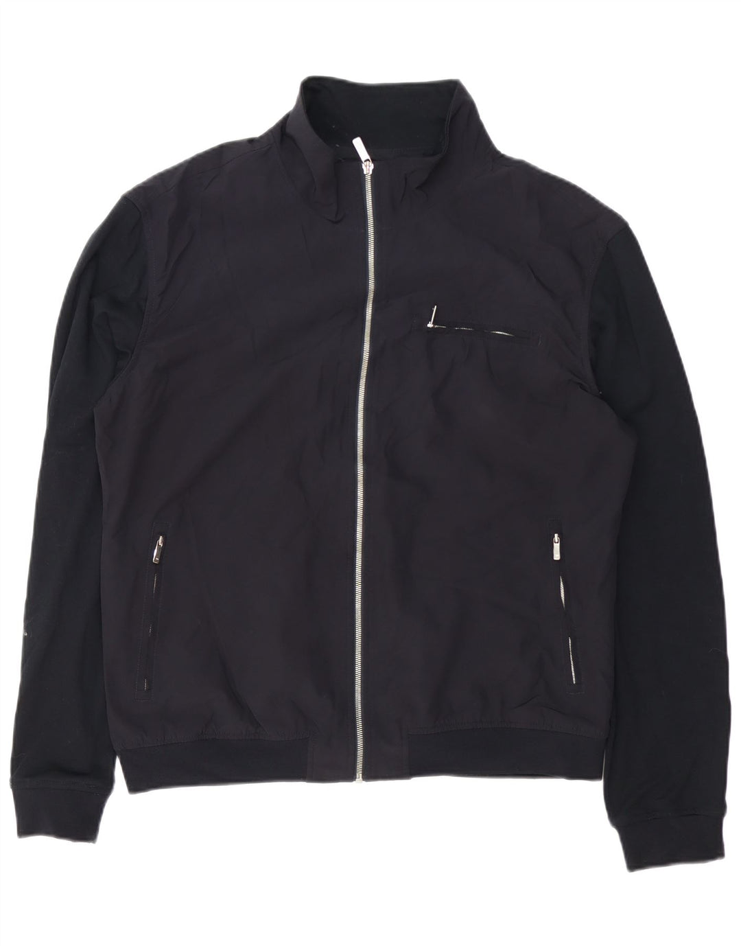 Jaqueta bomber masculina Zara UK 42 XL poliéster preto