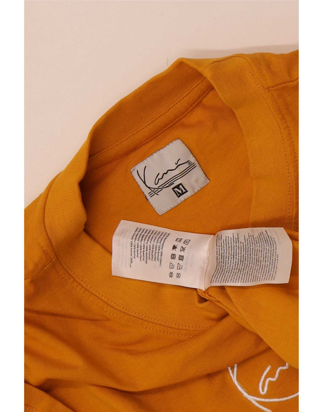 Camiseta masculina Karl Kani Top médio algodão laranja