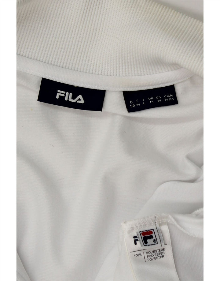 Fila Mens Tracksuit Top Jacket Médio Branco Colourblock Poliéster