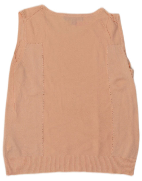 Regata feminina Brooks Brothers com colete UK 14 grande algodão rosa
