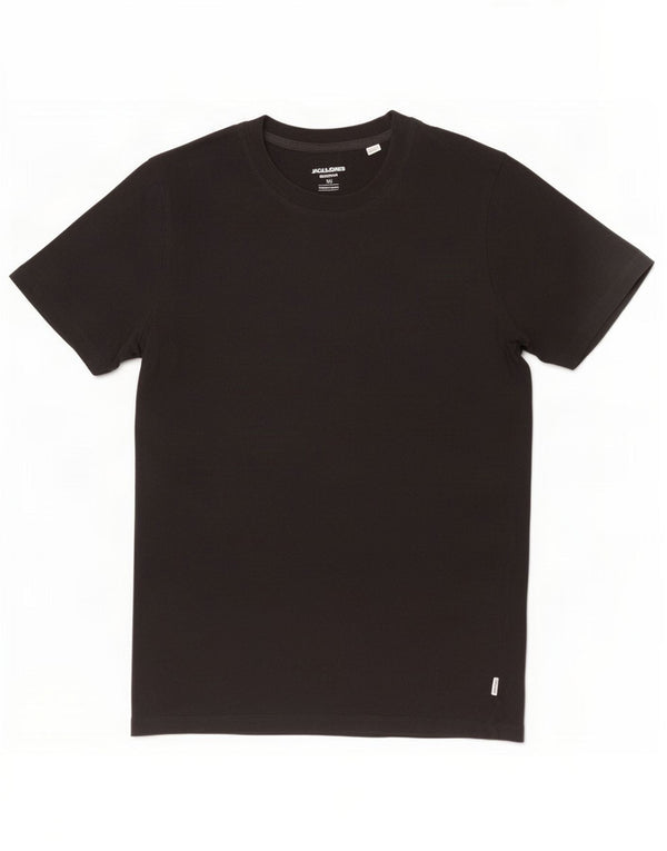 Jack & Jones Mens T-Shirt Top XS Black Cotton