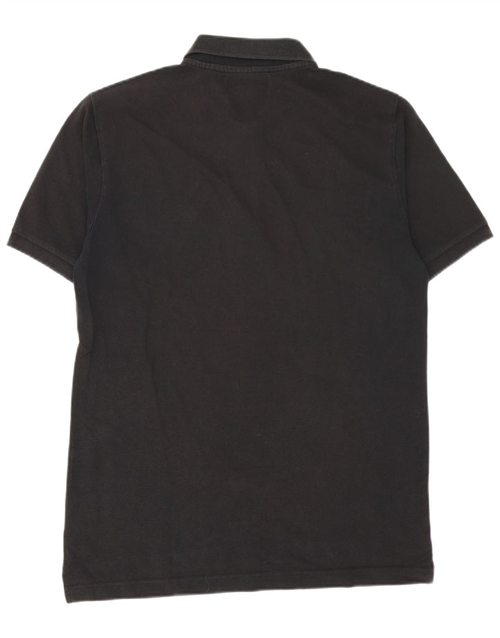 Camisa polo masculina Kappa de algodão preto médio