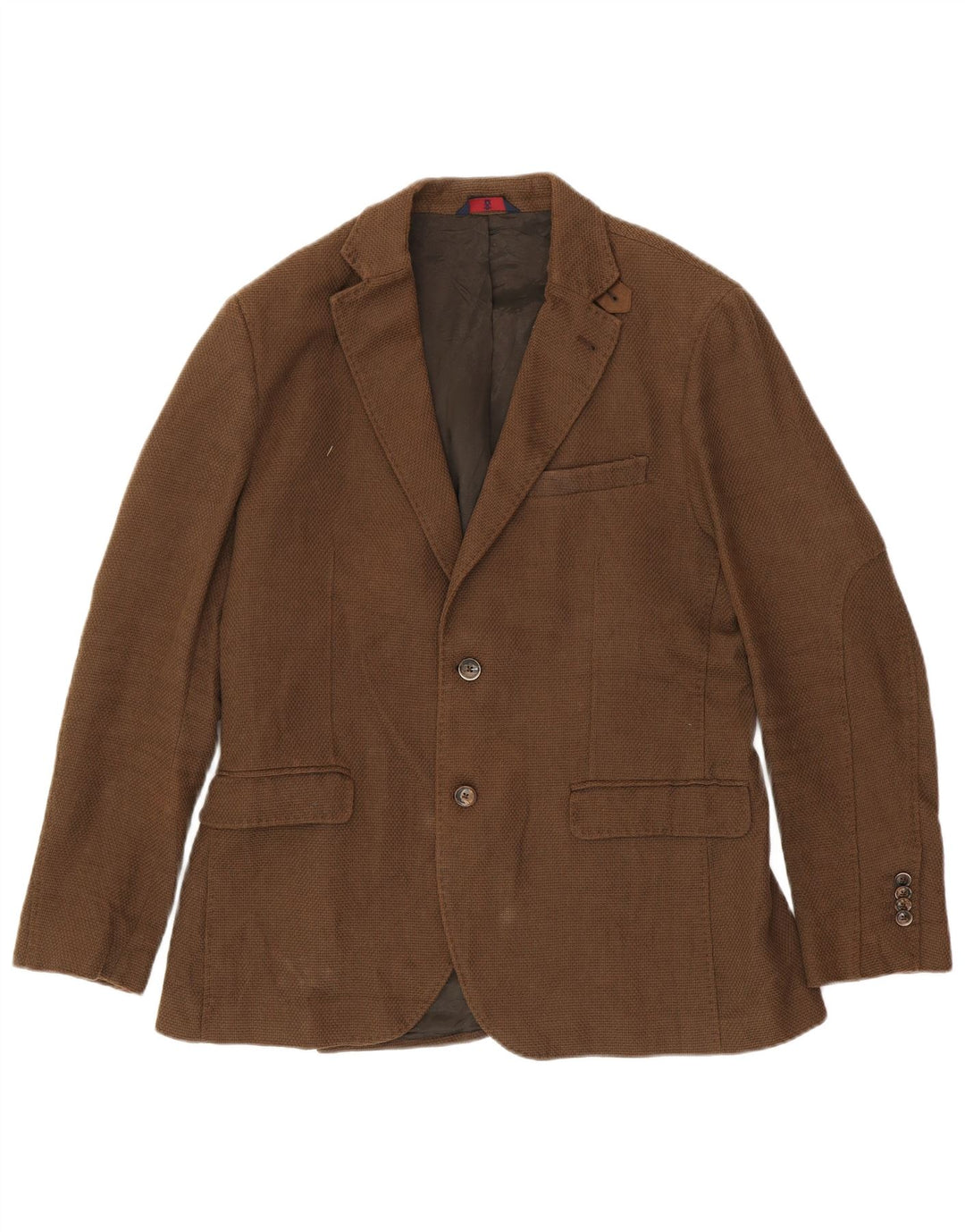 Jaqueta blazer masculina MASSIMO DUTTI com 2 botões Reino Unido 38 Viscose marrom médio