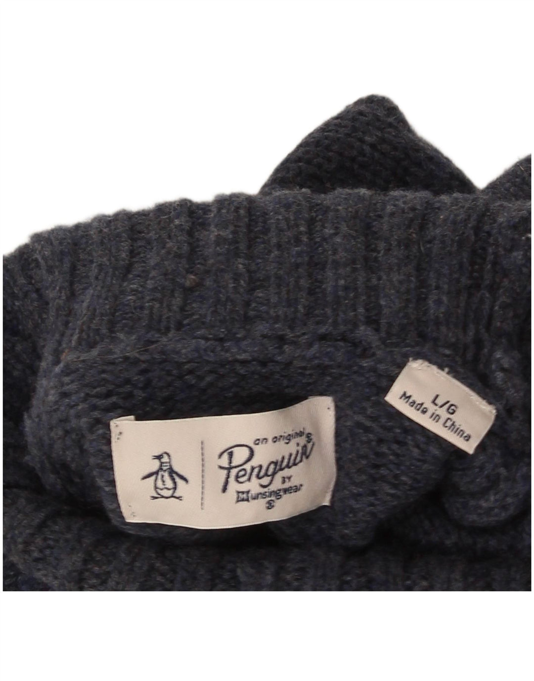 Suéter feminino Penguin com gola redonda Reino Unido 16 grande azul marinho
