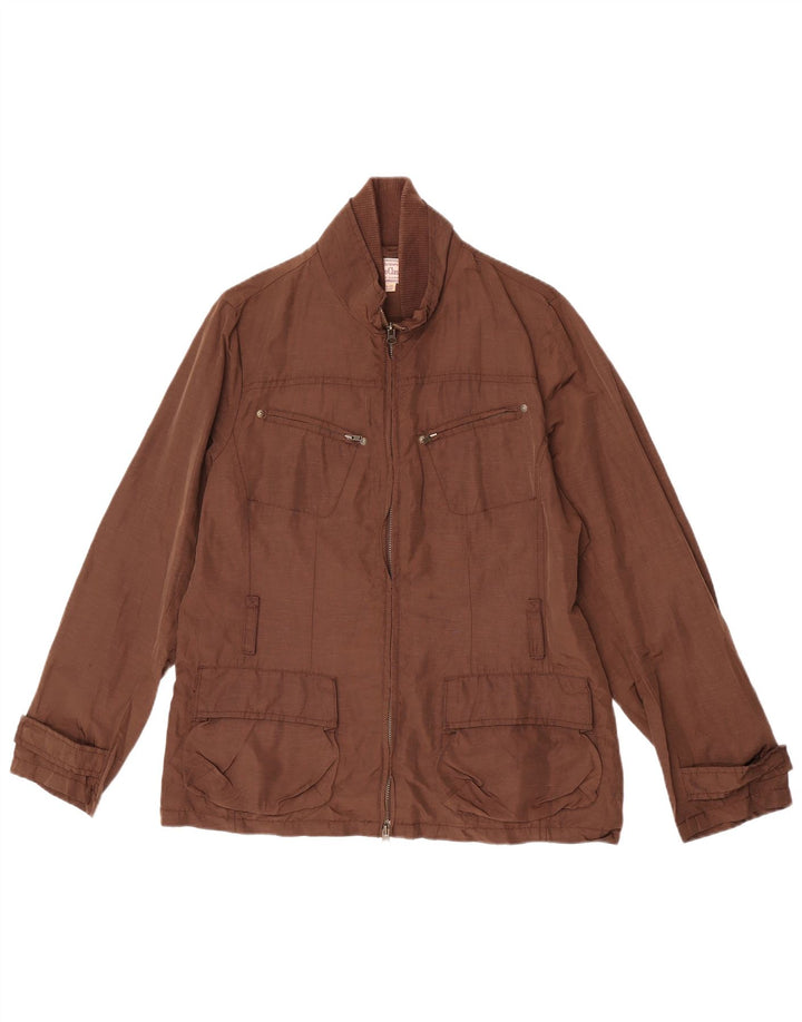 Jaqueta utilitária feminina Marlboro Classics EU 44 XL marrom linho