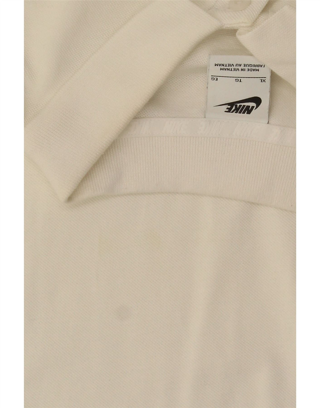 Camisa polo masculina Nike XL algodão branco