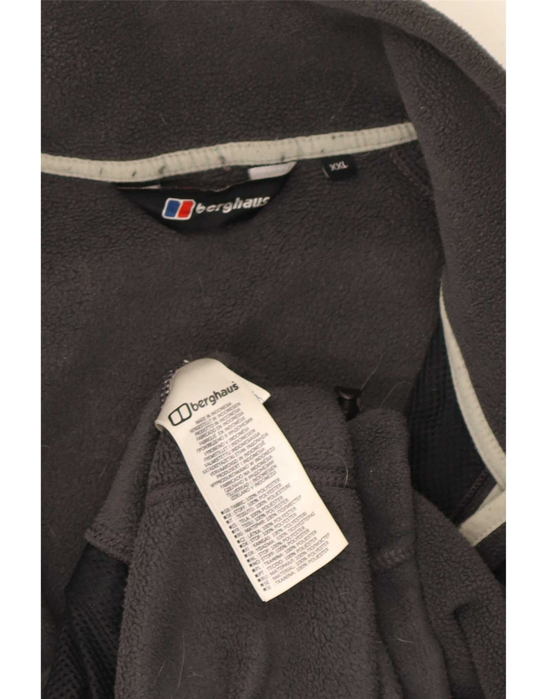 Jaqueta de lã masculina Berghaus UK 44 2XL poliéster cinza