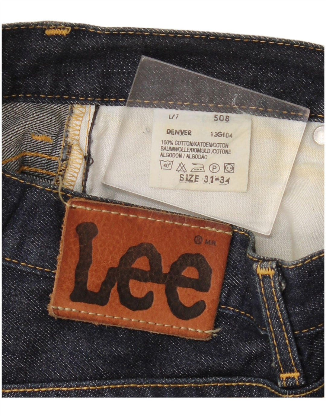 LEE Womens Denver Bootcut Jeans W31 L34 Azul Marinho Algodão
