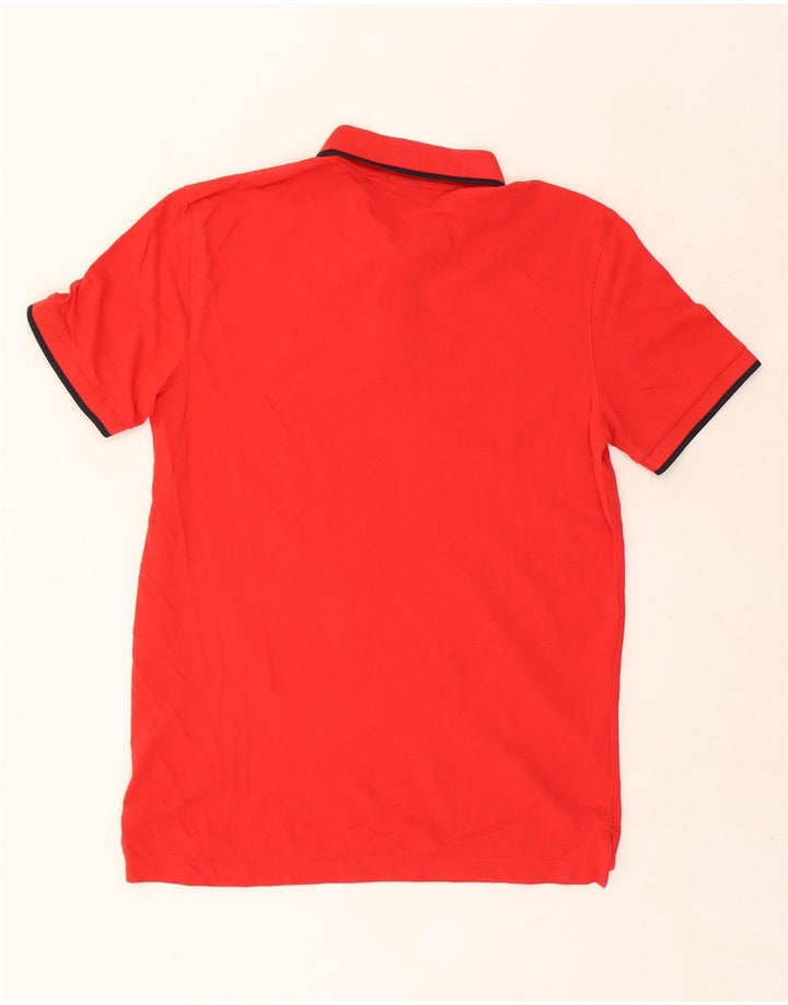 Camisa polo masculina Hugo Boss de algodão vermelho médio