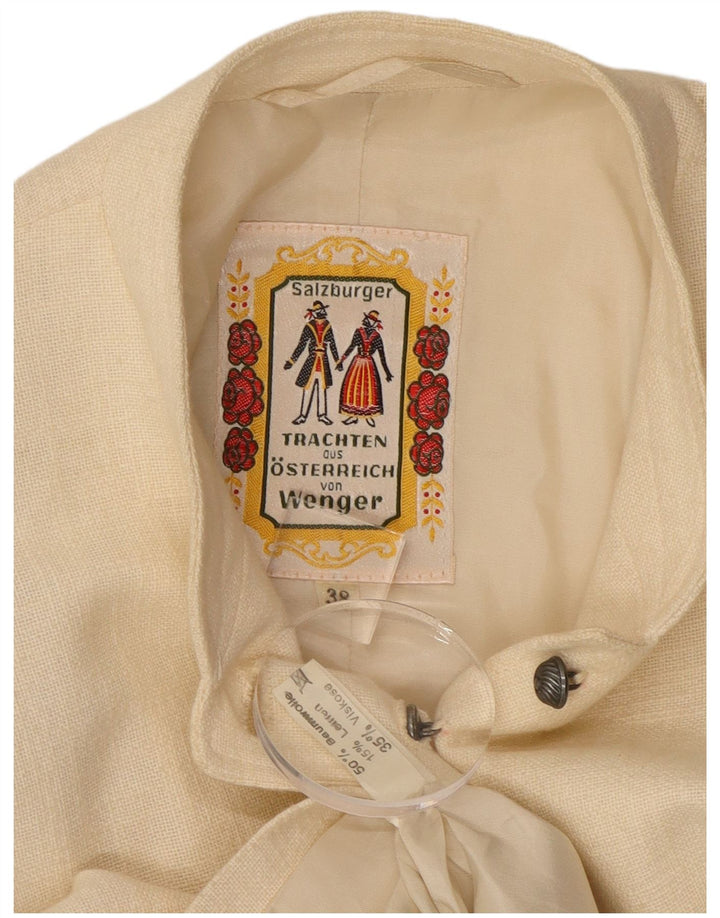 Jaqueta Blazer Feminina Salzburger Crop 9 Botões EU 38 Médio Off White Algodão