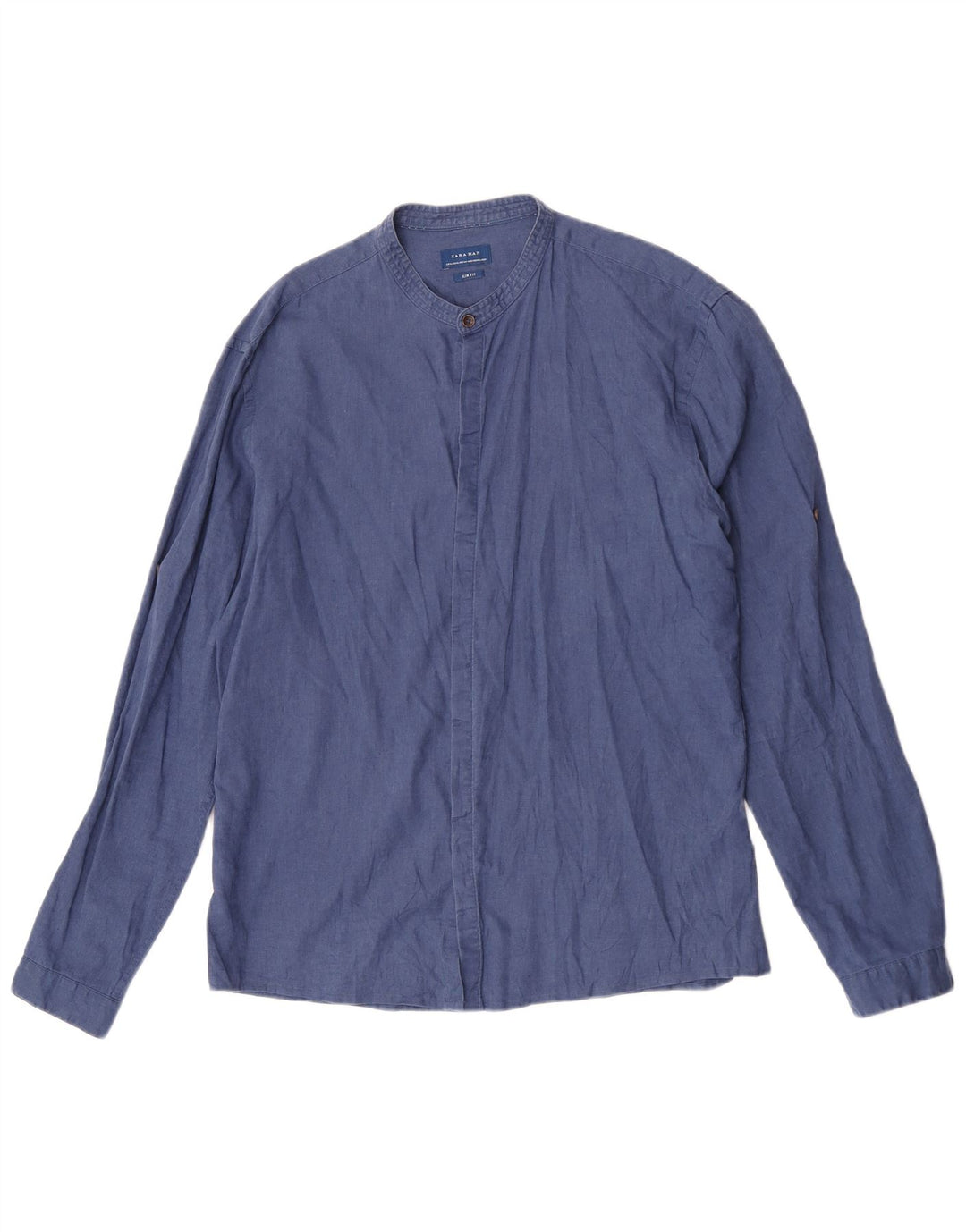 Zara Camisa Slim Fit Masculina XL Azul Marinho