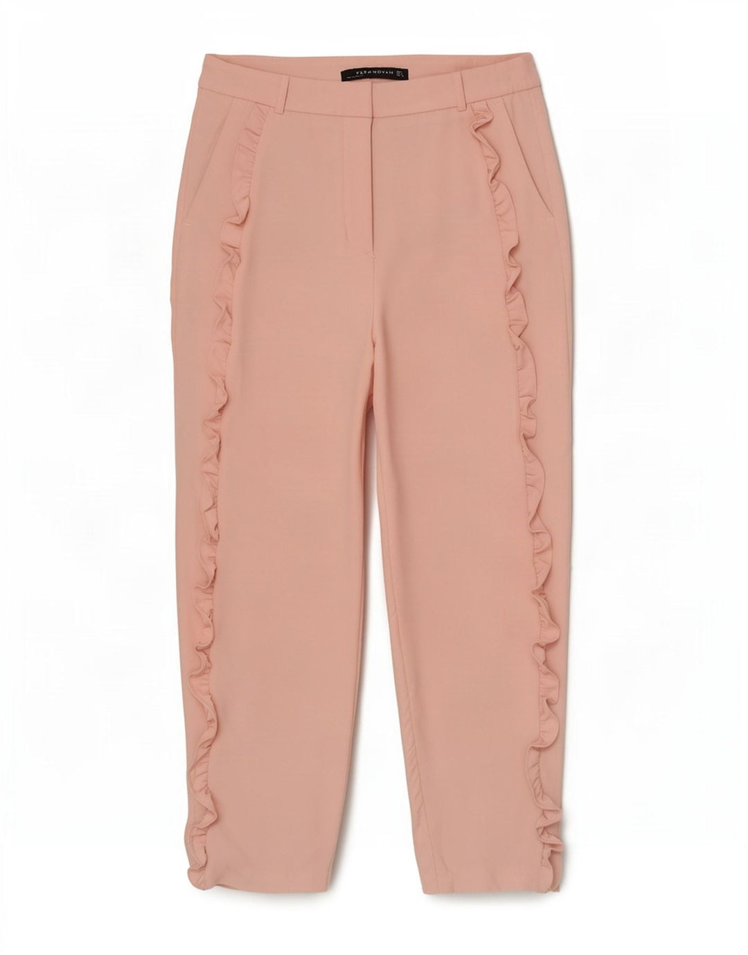 Calça feminina Zara cortada média W28 L25 rosa