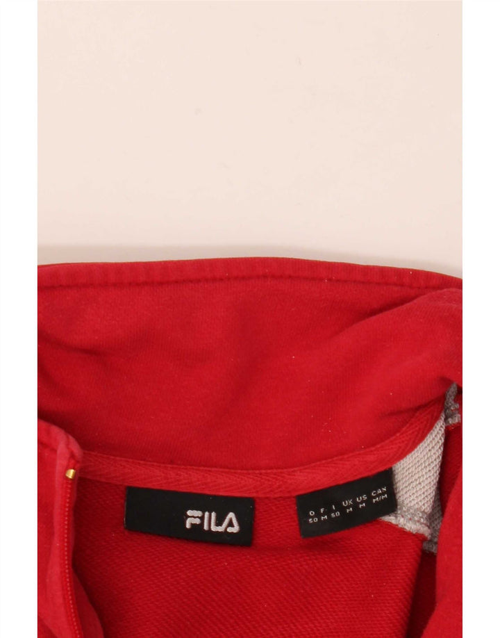 Fila Mens Tracksuit Top Jacket Medium Red Colourblock