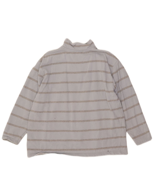 Ralph Lauren moletom feminino oversized jumper UK 12 listrado azul médio