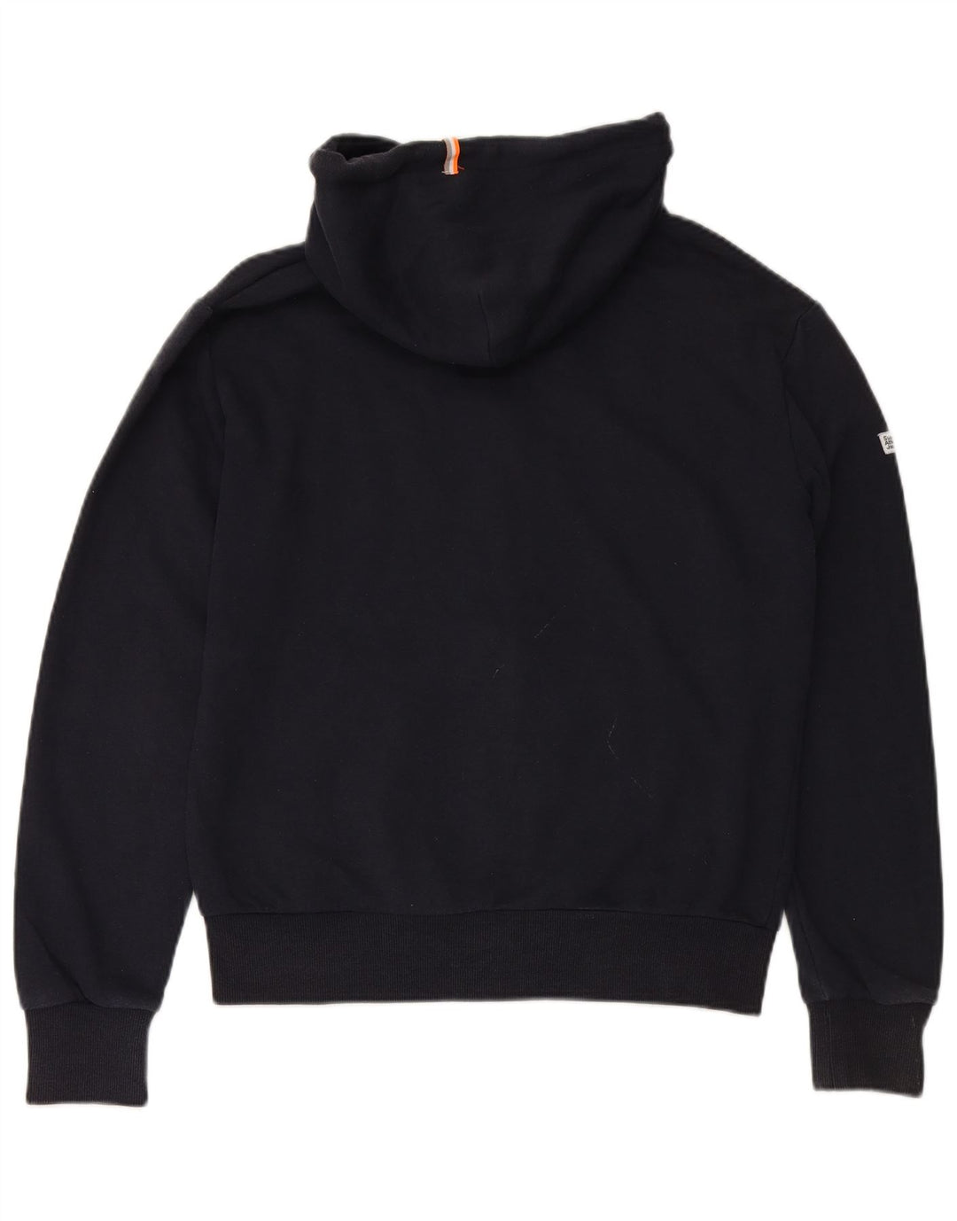 Suéter masculino SUPERDRY com capuz e zíper grande algodão azul marinho