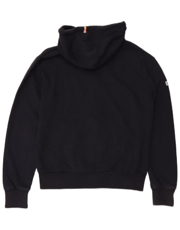 Suéter masculino SUPERDRY com capuz e zíper grande algodão azul marinho