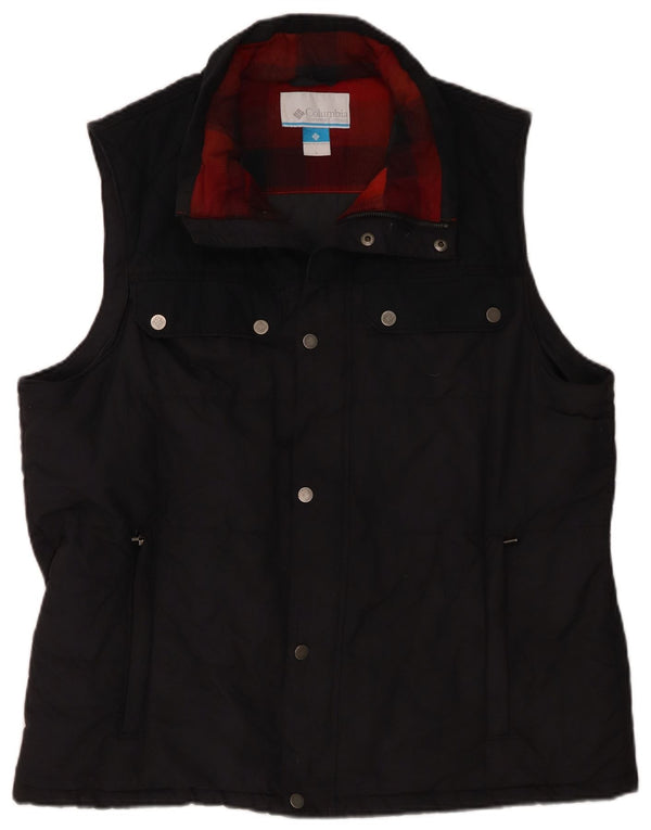 Colete acolchoado masculino Columbia UK 40 grande algodão azul marinho