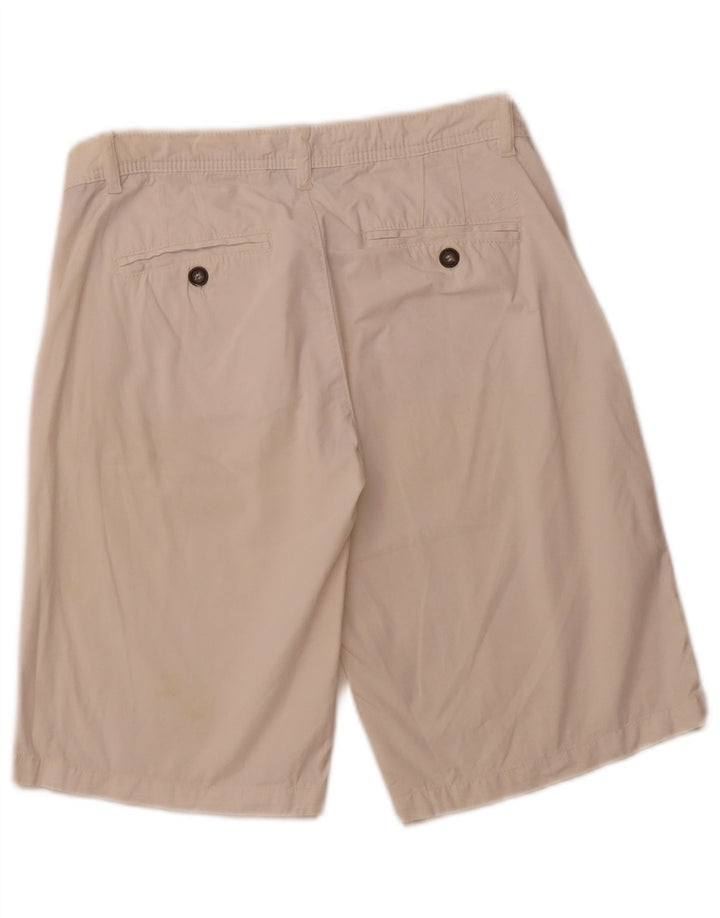 FRED PERRY Shorts Chino feminino W27 pequeno algodão branco